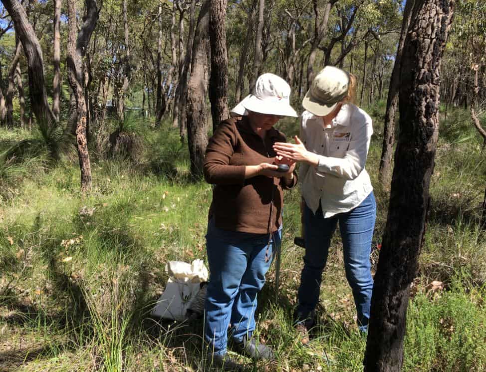 two women in bushland