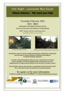 Lowlands Roo Count Flyer