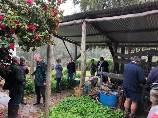 planters having talking at Gooralong Brook, Jarrahdale