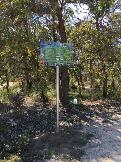 sign at Brickwood reserve Byford