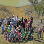 many volunteers at Darling Downs wetland