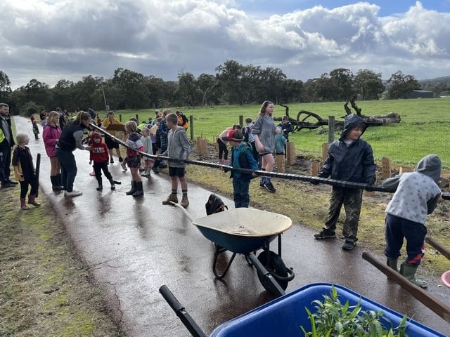North Dandalup children planting