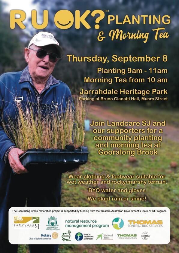 man holding a tray of plants, RUOK promo